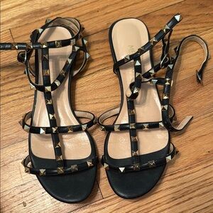 Black Studded Sandals